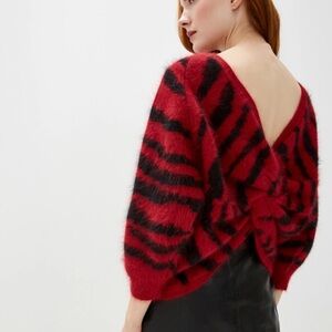 BA&SH Zaya Animal Patterned Sweater Angora